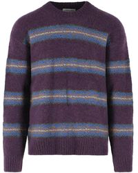 Dries Van Noten - Alpaca Blend Sweater With Horizontal Striped Pattern - Lyst