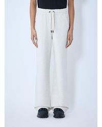 Moncler - Cotton-And-Linen-Blend Track Pants - Lyst
