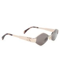 Celine - Triomphe Metal Sunglasses - Lyst