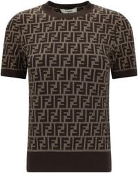 Fendi - Ff Pattern T-Shirt - Lyst
