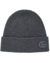 Gucci - Beanie With Logo Patch On The Front - Lyst