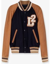 DSquared² - D2 Varsity Wool And Leather Bomber - Lyst