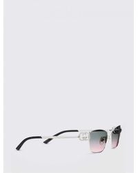 Gucci - Cat-Eye Metal Sunglasses With Gg Monogram And Tinted Lenses - Lyst