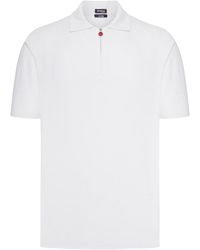Kiton - Solid Color Cotton Knitted Polo Shirt - Lyst