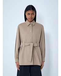 Max Mara - Belted Button-Down Shirt - Lyst