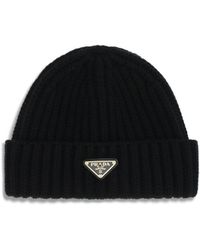 Prada - Virgin Wool Beanie Hat - Lyst