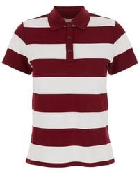 Moncler - Stripes Shirt Collar T-Shirt - Lyst