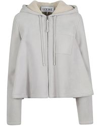 Loewe - Logo-Detail Hooded Jacket - Lyst