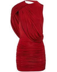 Magda Butrym - Asymmetric Draped Mini Dress - Lyst