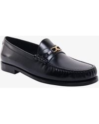 Celine - Triomphe 15 Leather Loafers - Lyst