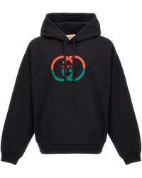 Saint Laurent Agafay Print Hoodie in White for Men | Lyst