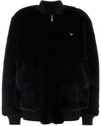 Prada - Eco Fur Bomber Jacket - Lyst