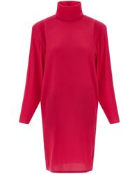 Saint Laurent - Structured Shoulder Dress - Lyst