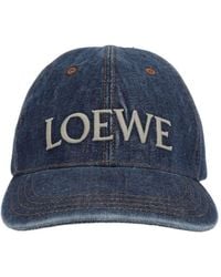 Loewe - Denim Baseball Cap - Lyst