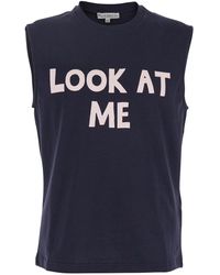 JW Anderson - Sleeveless Top With Maxi Print On The Front And Logo Detail On The Rear - Lyst