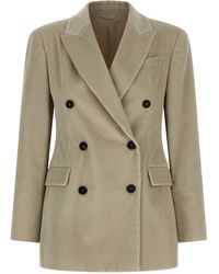 Brunello Cucinelli - Velvet Blazer - Lyst