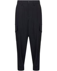 Giorgio Armani - Virgin Wool Crepe Cargo Trousers - Lyst