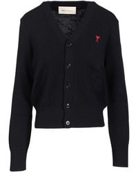 Ami Paris - Ami Ami De Cå“Ur Cardigan - Lyst