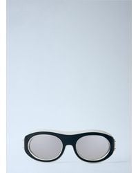 Moncler - Oval Frame Sunglasses - Lyst