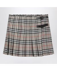 Burberry - Kilt Skirt With Check Pattern - Lyst