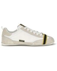 Fendi - Wrap Suede And Fabric Sneakers - Lyst