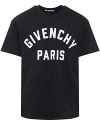 Givenchy - Logo Print Straight Fit Cotton T-Shirt - Lyst