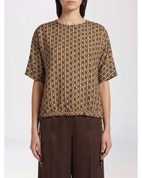Max Mara - Printed Silk Top - Lyst