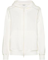 Brunello Cucinelli - Cotton Zipped Hoodie - Lyst