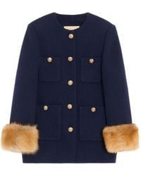 Valentino - Wool Caban Coat - Lyst