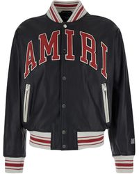 Amiri - Leather Bomber Jacket - Lyst