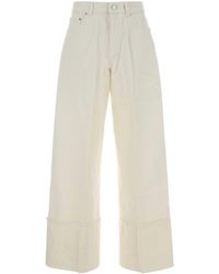 Givenchy - White Denim Wide-leg Jeans - Lyst