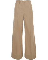 Moncler - Pants With Elasticated Waist And Logo Patch On The Back - Lyst