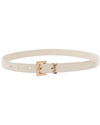 Saint Laurent - Belt With Cassandre Logo Buckle - Lyst