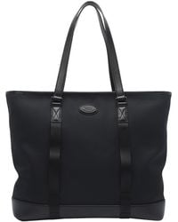 Tod's - Medium Fabric And Leather Shopping Bag With Logo - Lyst