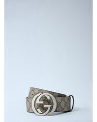Gucci - Gg Supreme Monogram Buckle Belt - Lyst