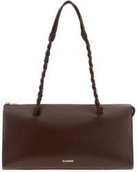 Jil Sander - Chocolate Leather Tangle Tent Shoulder Bag - Lyst