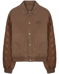 Dior - Quilted-Sleeve Bomber Jacket - Lyst