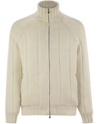Brunello Cucinelli - Cashmere Knit Down Jacket With Zip - Lyst