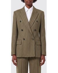 Max Mara - Pinstripe Double-Breasted Slim Fit Blazer - Lyst