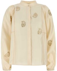 Max Mara - Cream Cotton Caladio Shirt - Lyst