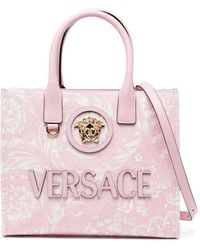 Versace - Small Tote Bag With Medusa Print - Lyst