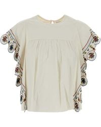 Isabel Marant - Marlie Viscose-Linen Top - Lyst