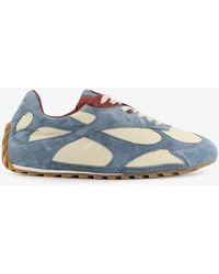Bottega Veneta - Orbit Flash Low-Top Suede And Nylon Sneakers - Lyst
