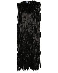Prada - Ribbon-Detail Midi Dress - Lyst