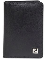 Fendi - Ff Squared Leather Card Holder - Lyst