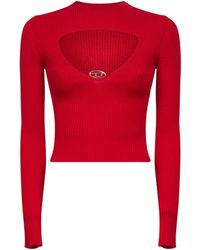 DIESEL - Ribbed Wool M-Olina Top - Lyst