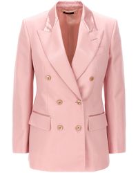 Tom Ford - Double-Breasted Duchesse Blazer With Tailored Structure - Lyst