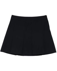 A.P.C. - Pleated Mini Skirt - Lyst