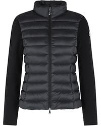 Moncler - Padded Virgin Wool Cardigan With Zip - Lyst