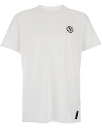 Fendi - Crewneck T-Shirt With Logo Print On The Front And Logo Patch On The Rear - Lyst